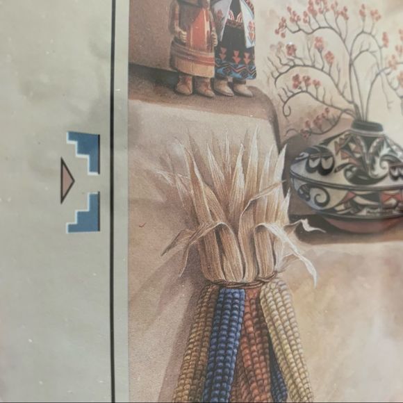 🌵• 2 - VINTAGE 90s Aztec Southwest scenic pictures art • - Picture 5 of 10